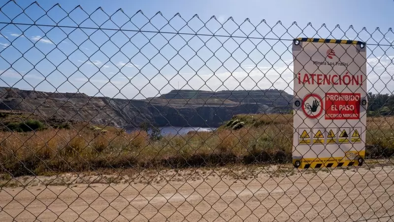 Zona minera de Aznalcollar, en abril de 2023, en Sevilla.